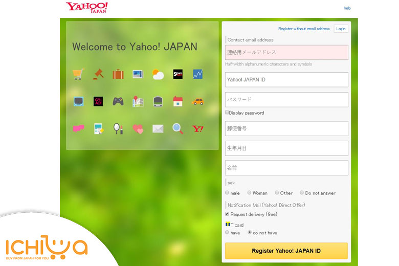 đăng ký tài khoản yahoo auction